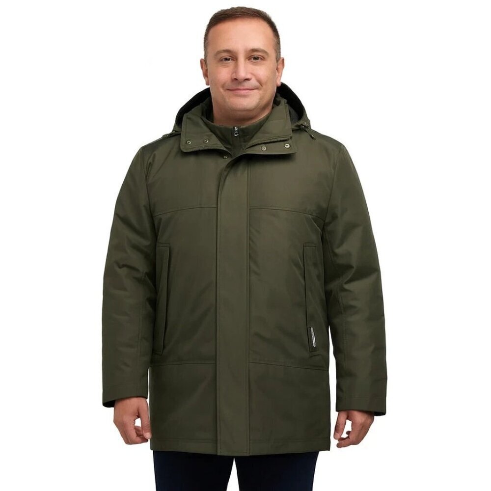 NEW Hunter 3-In-1 Jacket Men's XL Green Hooded Winter Parka Coat Water-Resistant